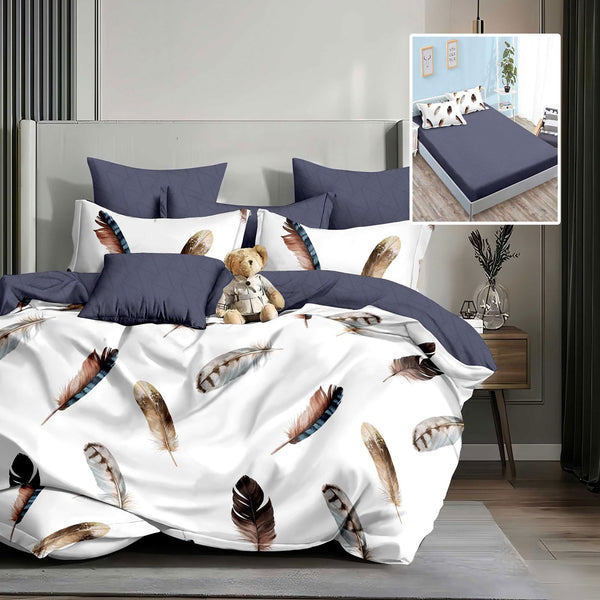 LENJERIE FINET 6 PIESE CU HUSĂ - 160x200 ȘI 180x200 (ABIGAIL-VH)