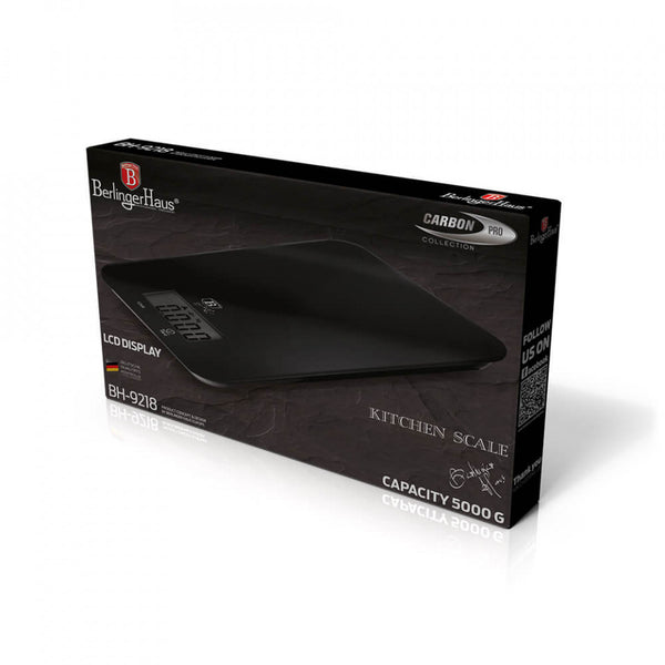 Cantar digital de bucatarie Metallic Line Carbon Pro Edition BerlingerHaus BH 9218