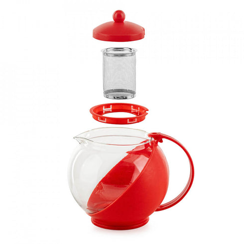 Ceainic cu strecurator Muhler MR-8126RJS 1.25L, rosu 1006202