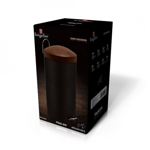 Cos de gunoi cu pedala din otel inoxidabil 7L Aquamarine Metallic Collection Berlinger Haus BH 6435