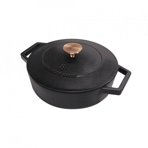 Cratita cu capac 26 cm din fonta emailata Black Rose Collection Berlinger Haus BH 6493