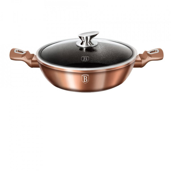 Cratita cu capac 28 cm Rose Gold (Cupru) Metallic Line Berlinger Haus BH 1519N