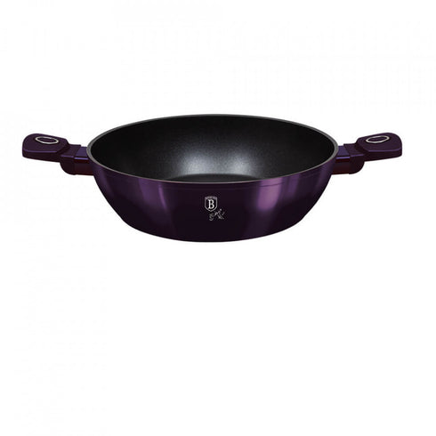 Cratita joasa cu capac Metallic Line Shiny Black Edition BerlingerHaus BH 6608