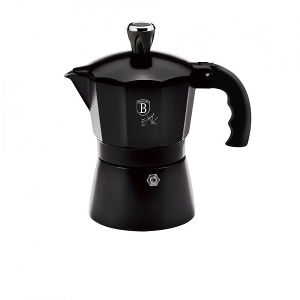 Espressor cafea pentru aragaz (Cafetiera) 3 cesti Metallic Line Carbon Pro Edition BerlingerHaus BH 7214