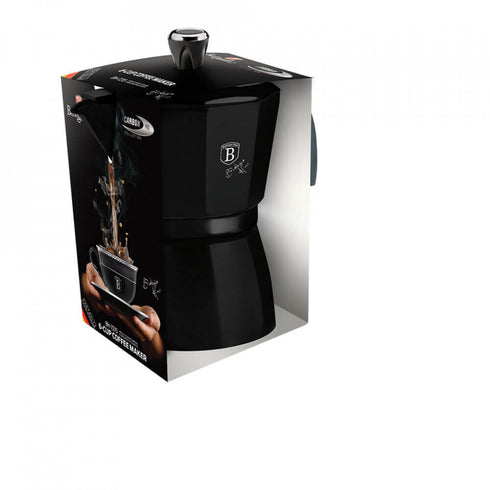 Espressor cafea pentru aragaz (Cafetiera) 3 cesti Metallic Line Carbon Pro Edition BerlingerHaus BH 7214
