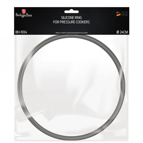 Inel 24 cm (doar pentru oala BerlingerHaus) pentru oala sub presiune din silicon Black Silver Collection Berlinger Haus BH 1934