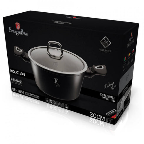 Oala cu capac 20 cm Black Silver Collection Berlinger Haus BH 1851