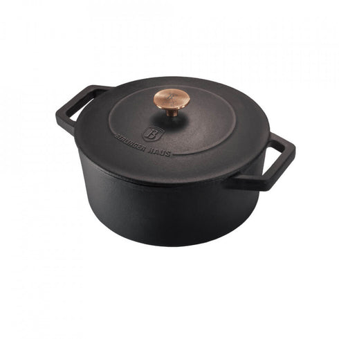 Oala cu capac 20 cm din fonta Black Rose Collection Berlinger Haus BH 6491