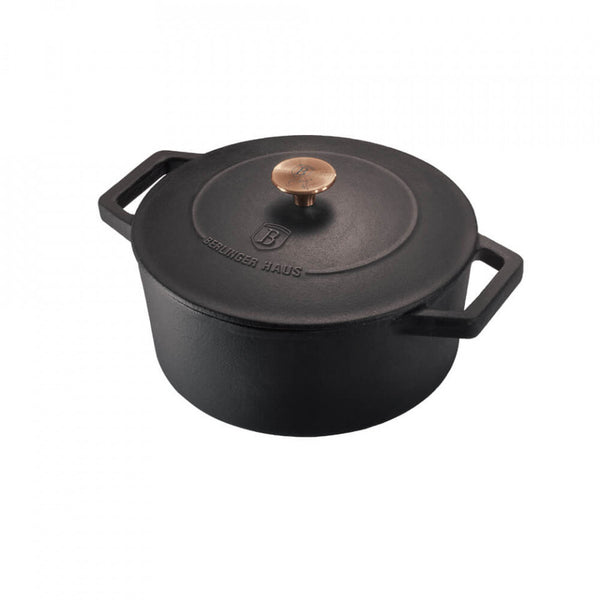 Oala cu capac 20 cm din fonta Black Rose Collection Berlinger Haus BH 6491