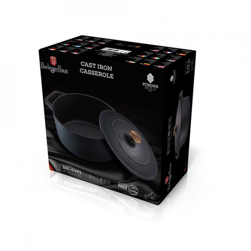 Oala cu capac 20 cm din fonta Black Rose Collection Berlinger Haus BH 6491