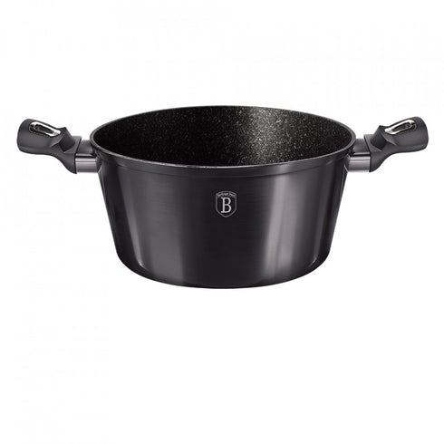 Oala cu capac Metallic Line Shiny Black Edition BerlingerHaus BH 6605