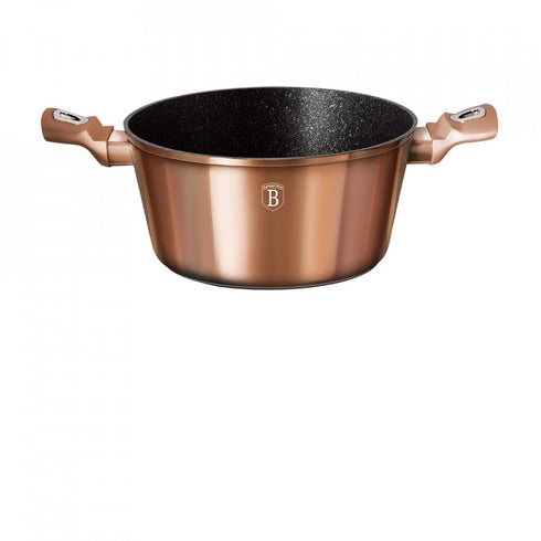 Oala cu capac 28 cm Rose Gold (Cupru) Metallic Line Berlinger Haus BH 1516N