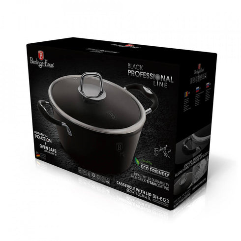 Oala cu capac Black Professional Line BerlingerHaus BH 6122