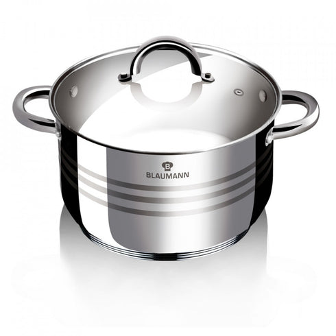 Oala cu capac otel inoxidabil 18 cm Gourmet Line Blaumann BL 1019