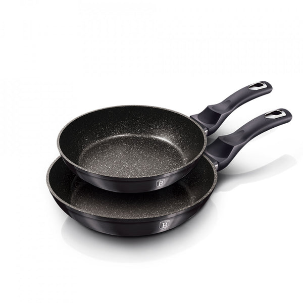 Set 2 tigai marmorate (3 straturi) Metallic Line Carbon Pro Edition Berlinger Haus BH 6908