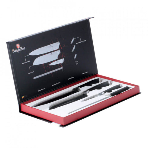 Set cutite (4 piese) Metallic Line Carbon Pro Edition BerlingerHaus BH 2497