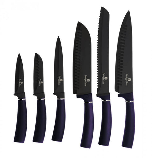 Set cutite (6 piese) Metallic Line Shiny Black Edition BerlingerHaus BH 2649