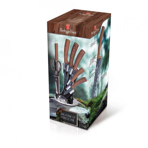 Set cutite (8 piese) Ebony Rosewood Collection BerlingerHaus BH 2836