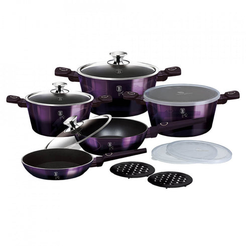 Set oale si tigai (13 piese) Purple Eclipse Collection BerlingerHaus BH 7143