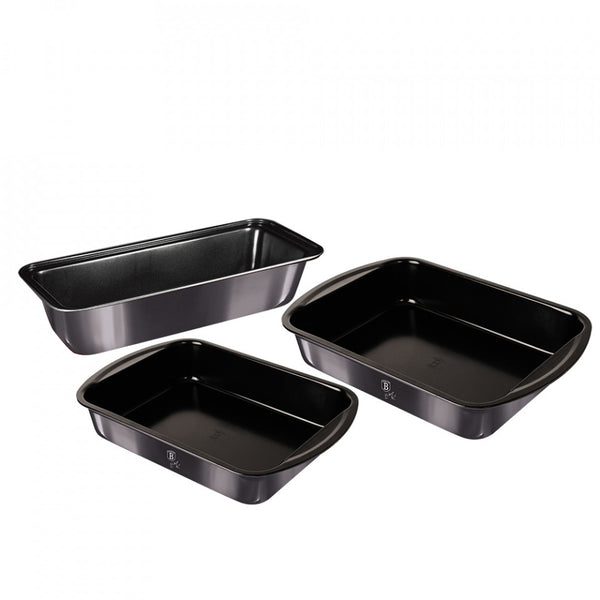 Set tavi pentru cuptor (3 piese) Metallic Line Carbon Pro Edition Berlinger Haus BH 7631