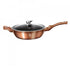 Tigaie cu capac adanca 28 cm Rose Gold (Cupru) Metallic Line Berlinger Haus BH 1518N